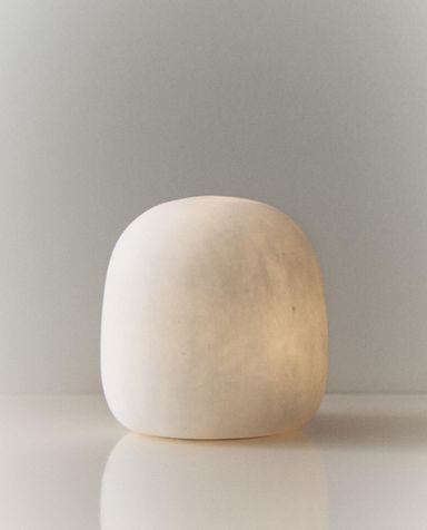 ALABASTER SEMI-OVAL TABLE LAMP | Zara Home United States of America