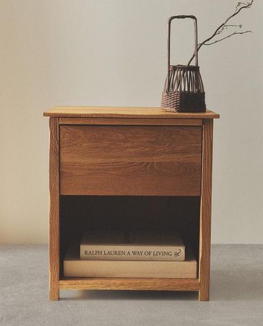 OAK WOOD BEDSIDE TABLE - SEE ALL - FURNITURE | Zara Home Nederland