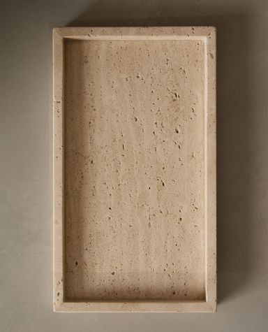 BEIGE MARBLE BATHROOM TRAY