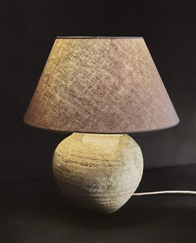 AGED CERAMIC TABLE LAMP