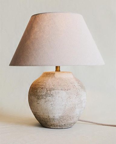 AGED CERAMIC TABLE LAMP