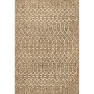 Nuloom Grayson Trellis 10x12 Indoor/Outdoor Area Rug for Living Room Patio Deck Front Porch Kitchen, Brown/Ivory
