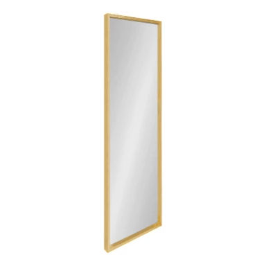 16" x 48" Travis Framed Decorative Wall Mirror Gold - Kate & Laurel All Things Decor: Modern Rectangle, No Assembly Required
