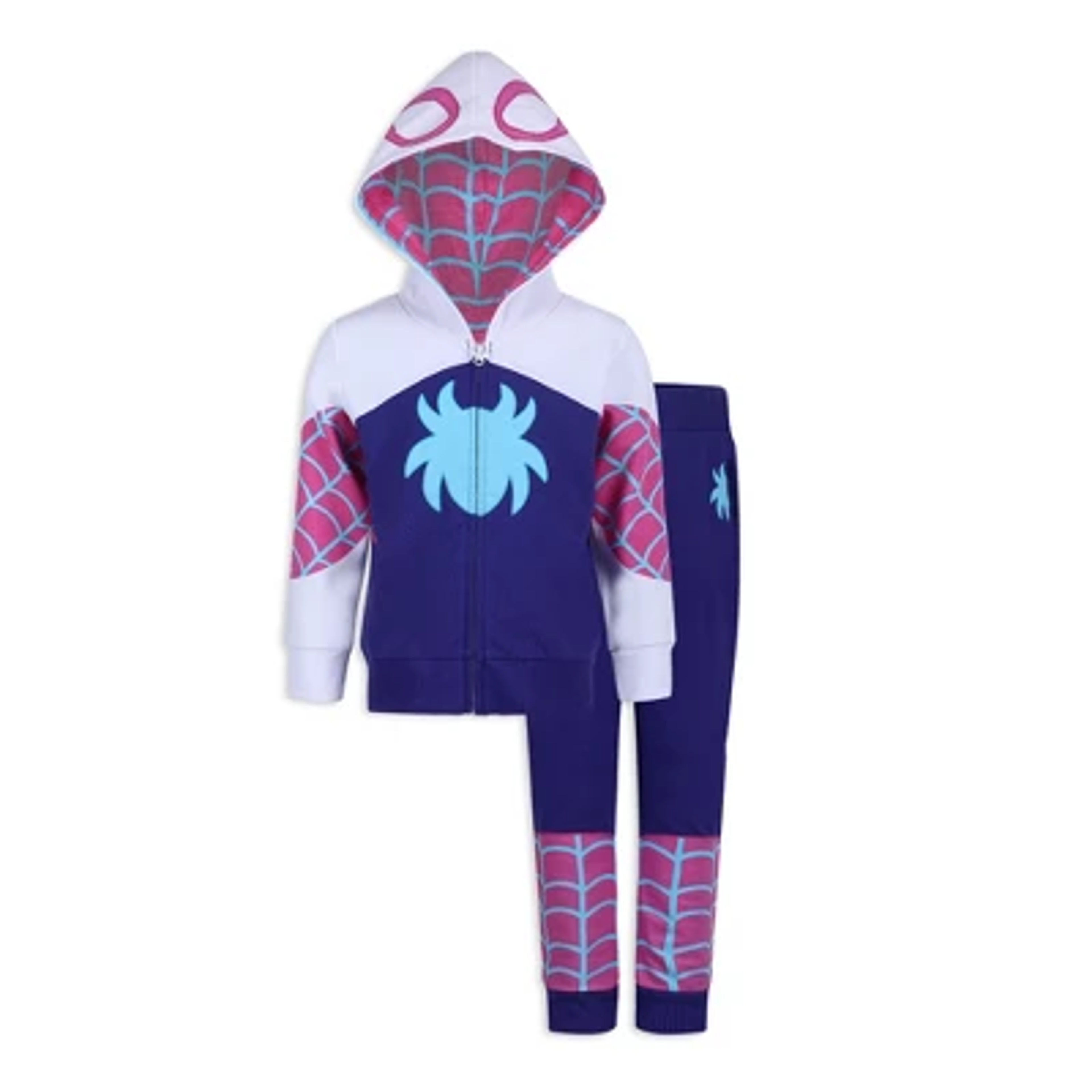 Girls Spider-Gwen Ghost Spider Zip-Up Hoodie & Pants Set