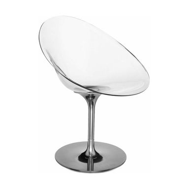 Transparenter und silberner Sessel EroS - Kartell
