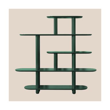 Bibliothèque en bois de frêne vert pinède 180 x 164 x 40 cm Gaou - Margaux Keller Collections