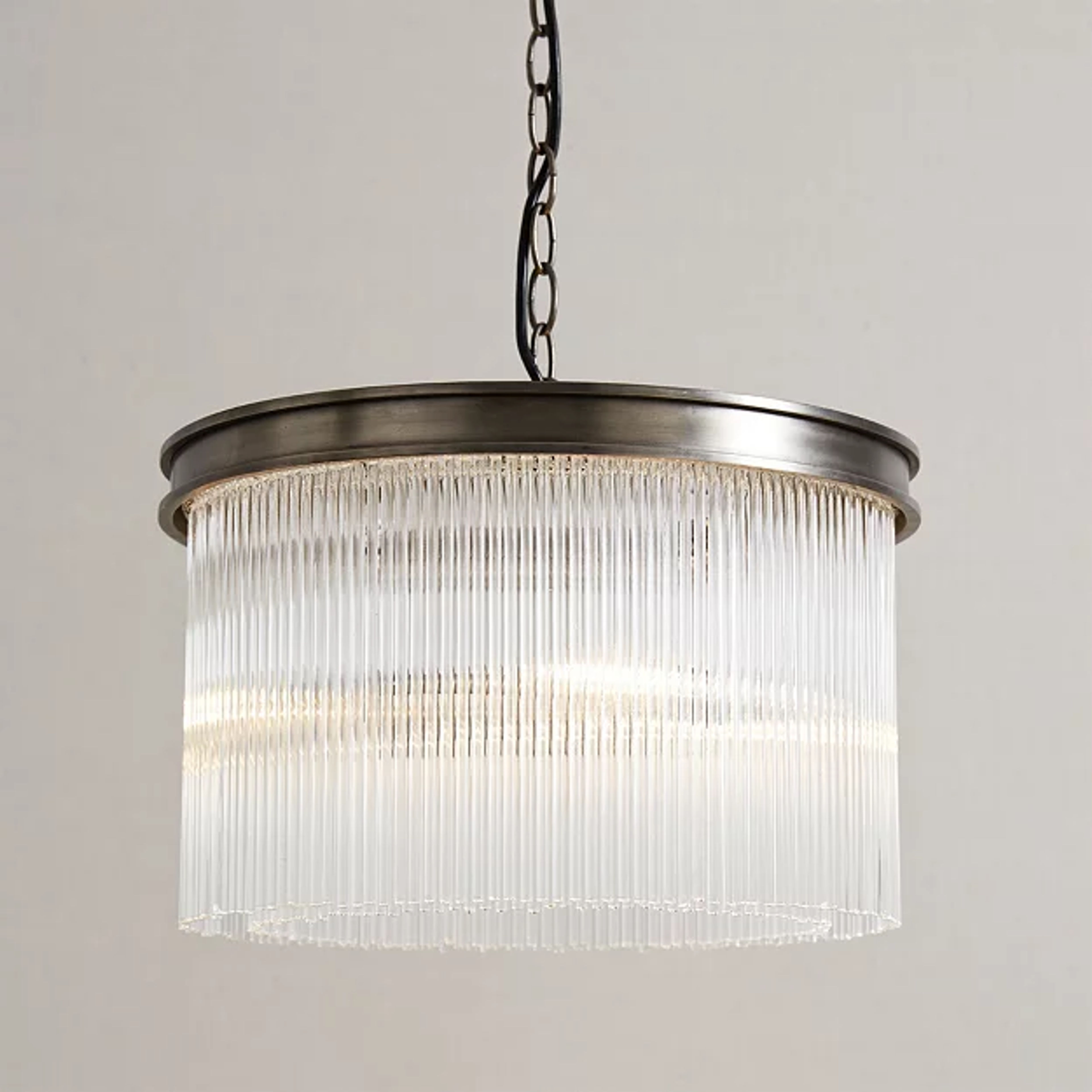 Small Helston Chandelier Ceiling Light - Elegant Brass & Glass