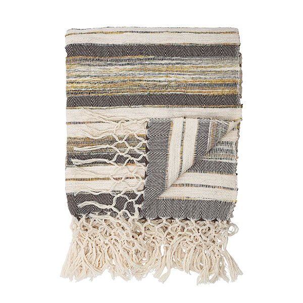 Striped Handwoven Cotton Throw Blanket