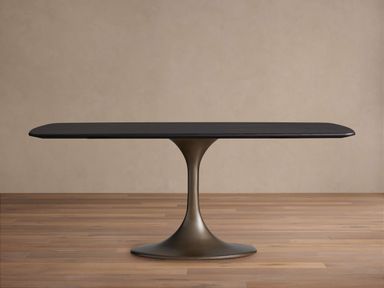 Saint Germain Wood Dining Table with Launette Base