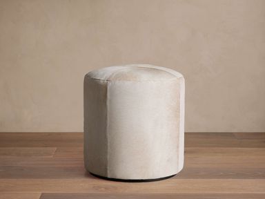 Round Hide Pouf