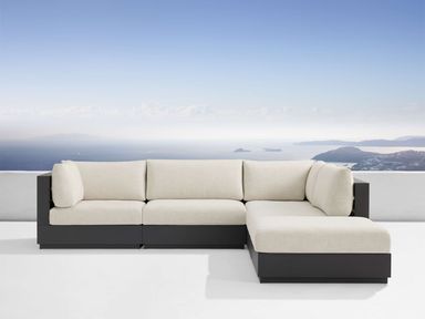 Bal Harbour Outdoor Aluminum Five-Piece Sectional with Ottoman