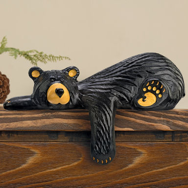 Cabin Decor: Relaxed Bear Sculpture