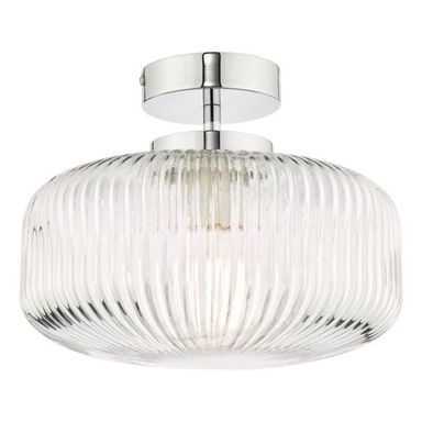 Dar Dar Riva Semi Flush Light - Polished Chrome