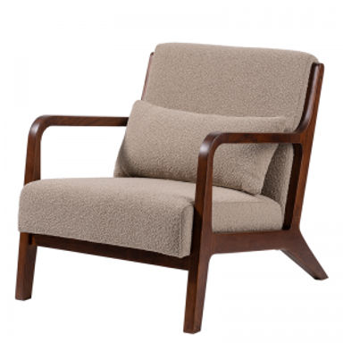 Lounge Sessel Mid Century Bouclé - Dekovilla