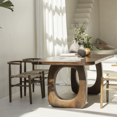 Table à manger 8 personnes en bois massif Drawer - SINJAI | Drawer
