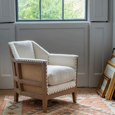 Hoxton Chalk Bouclé Armchair