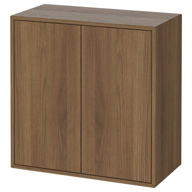 EKET Élément 2 portes et 1 tablette - brun/motif noyer 70x35x70 cm