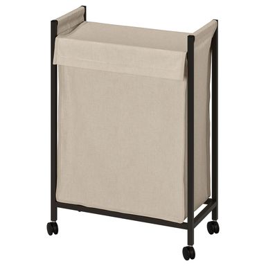 ENHET Sac à linge sur roulettes - anthracite 80 l