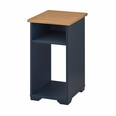 SKRUVBY Side table - black-blue 40x32 cm