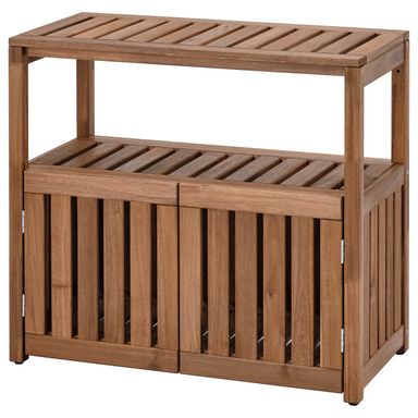 NÄMMARÖ Scaffale giardino - mordente marrone chiaro 83x75 cm