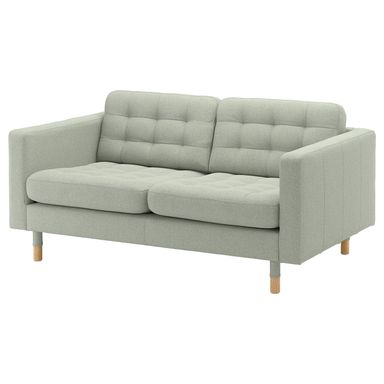 LANDSKRONA 2-seat sofa - Gunnared light green/wood