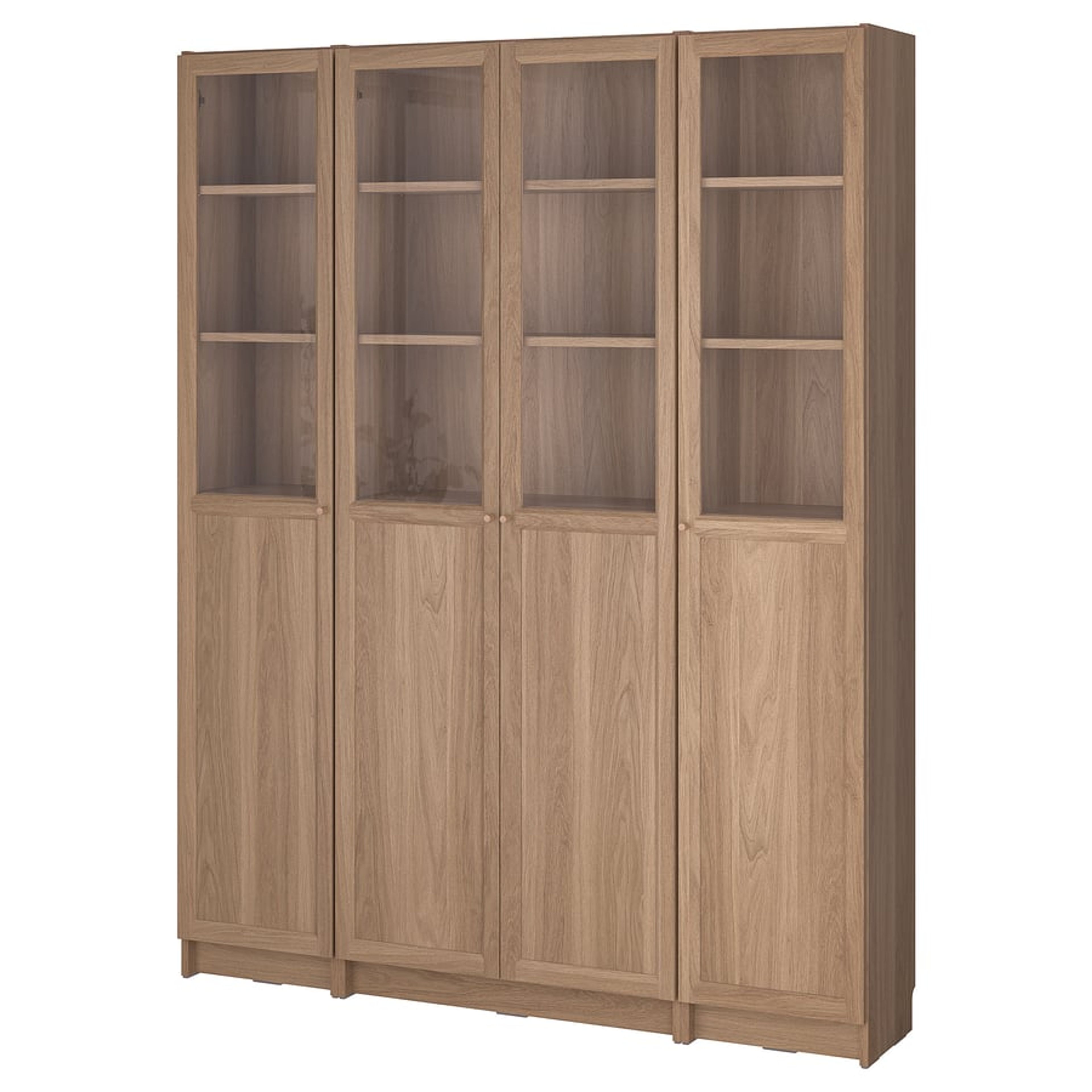 IKEA BILLY OXBERG Boekenkast Paneel/Glas Deuren Eiken 160x202 cm