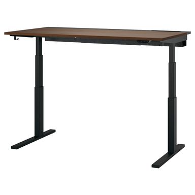 MITTZON Skrivebord hev/senk - elektrisk valnøttfiner/svart 160x80 cm