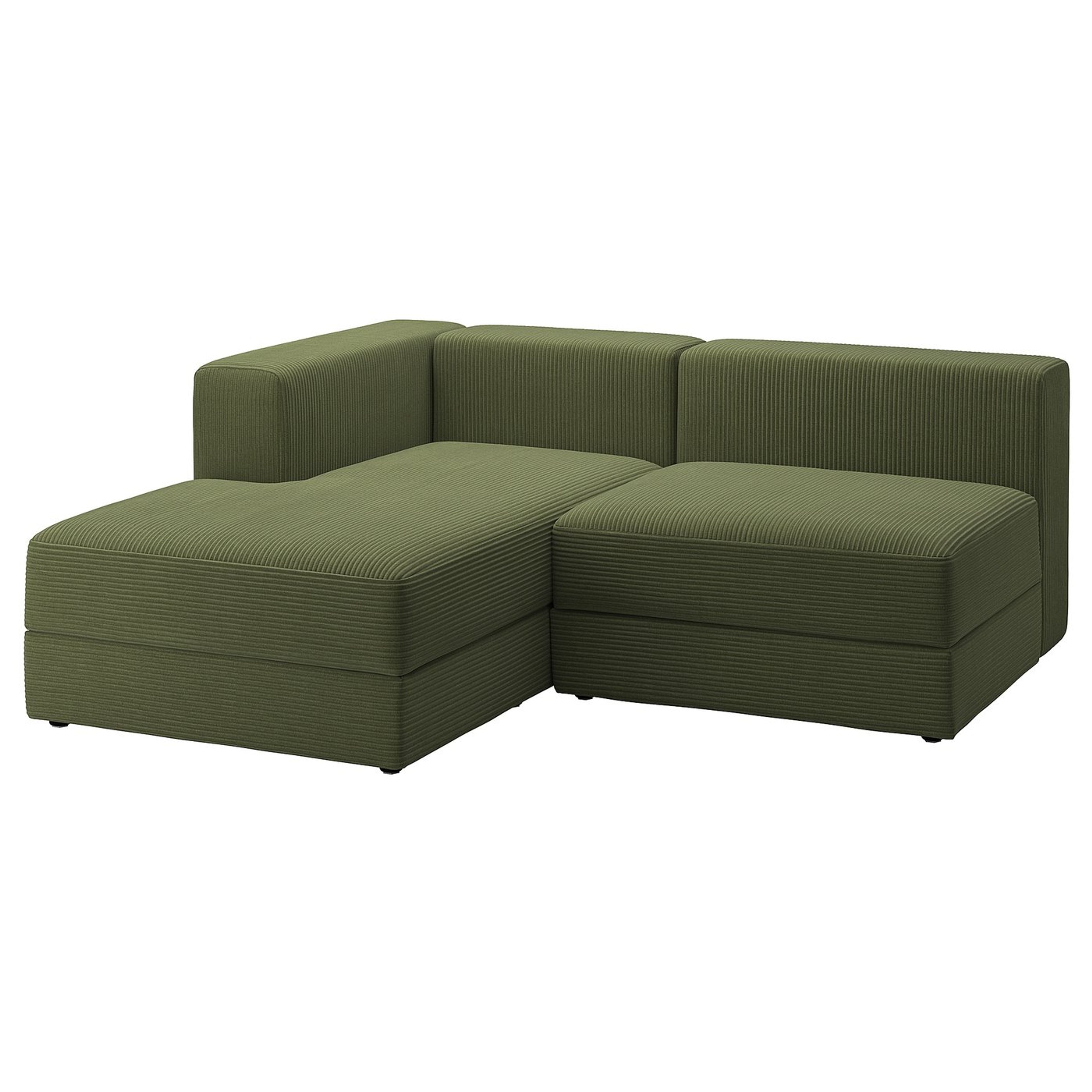 JÄTTEBO Moduł Sofa 2,5-os z Szezlongiem Lewym Samsala Ciemny Żółto-Zielony IKEA