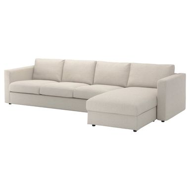 VIMLE 4-seat sofa with chaise longue - Gunnared beige