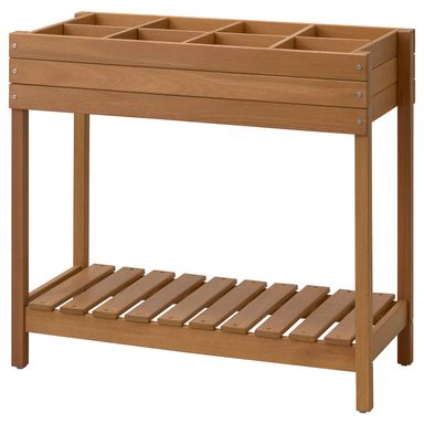 HATTHOLMEN Plant stand - stained eucalyptus/outdoor