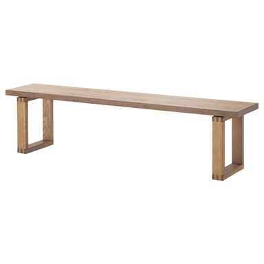 MÖRBYLÅNGA Bench - oak veneer/brown stained 70 7/8 "