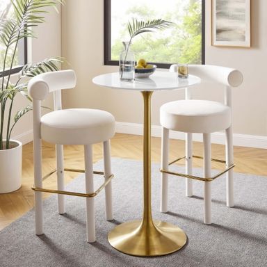 Lippa 28 Round Wood Top Bar Table, 1 unit - Fry’s Food Stores