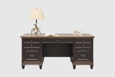 Tolland Black 70&quot; Executive Computer Desk | 7 Drawers | Storage