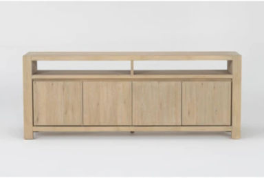 Voyage Natural 80" Modern TV Stand By Nate Berkus + Jeremiah Brent | Doors | Shelves | Storage | Oak | Entertainment Center