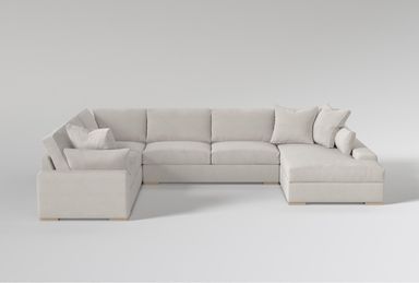 Shore 155" Fabric 3 Piece Sectional With Right Arm Facing Chaise By Nate Berkus + Jeremiah Brent