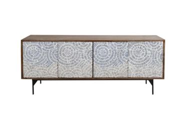 Veda Coconut Shell 80" Modern TV Stand | Entertainment Center