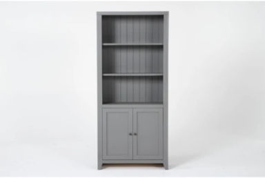 Westlawn 72&quot; Grey Bookcase with Doors