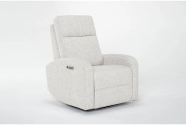Decorah Cream Nursery Power Swivel Glider Recliner with USB | Rocker