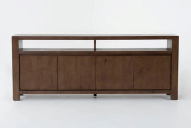 Voyage Brown 80&quot; Modern TV Stand By Nate Berkus &#x2B; Jeremiah Brent | Doors | Shelves | Storage | Oak | Entertainment Center