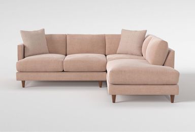 Adeline III 2 Piece Fabric Sectional With Right Facing Armless Chaise