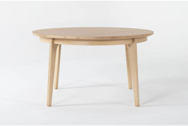 Mariko Natural Wood 54" Round Dining Table | Birch | 6 Seat