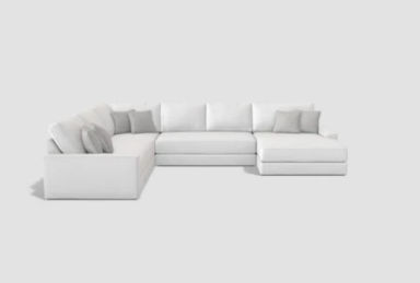 Frost Sawyer 168&quot; 4 Piece Sectional With Right Arm Facing Oversized Chaise