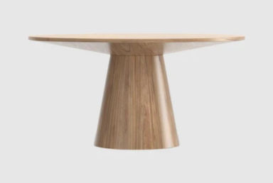 Cleeve Natural Brown Wood Round 59" Dining Table | Pedestal