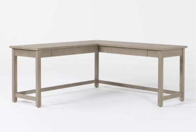 Felipe Driftwood 68" L-Shaped Computer Writing Desk