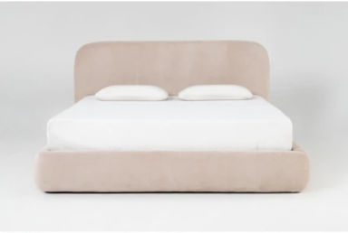Aurora II Cloud Corduroy King Upholstered Panel Bed