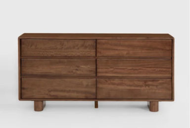 Citra Brown Mango Wood 6-Drawer Dresser