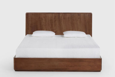 Citra Brown California King Mango Wood Platform Bed With Storage