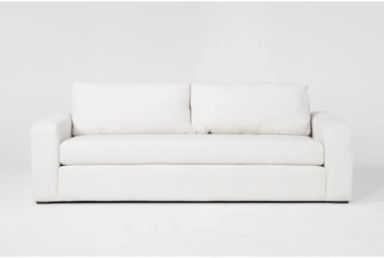 Isabella II Cream Fabric 97" Sofa | Loose Reversible Back