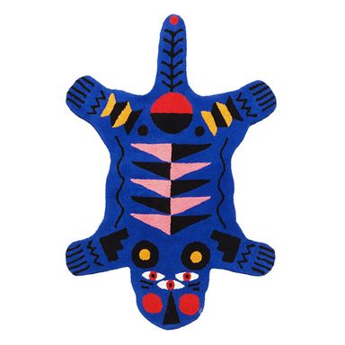 Qeeboo Tappeto Oggian Blue Panther