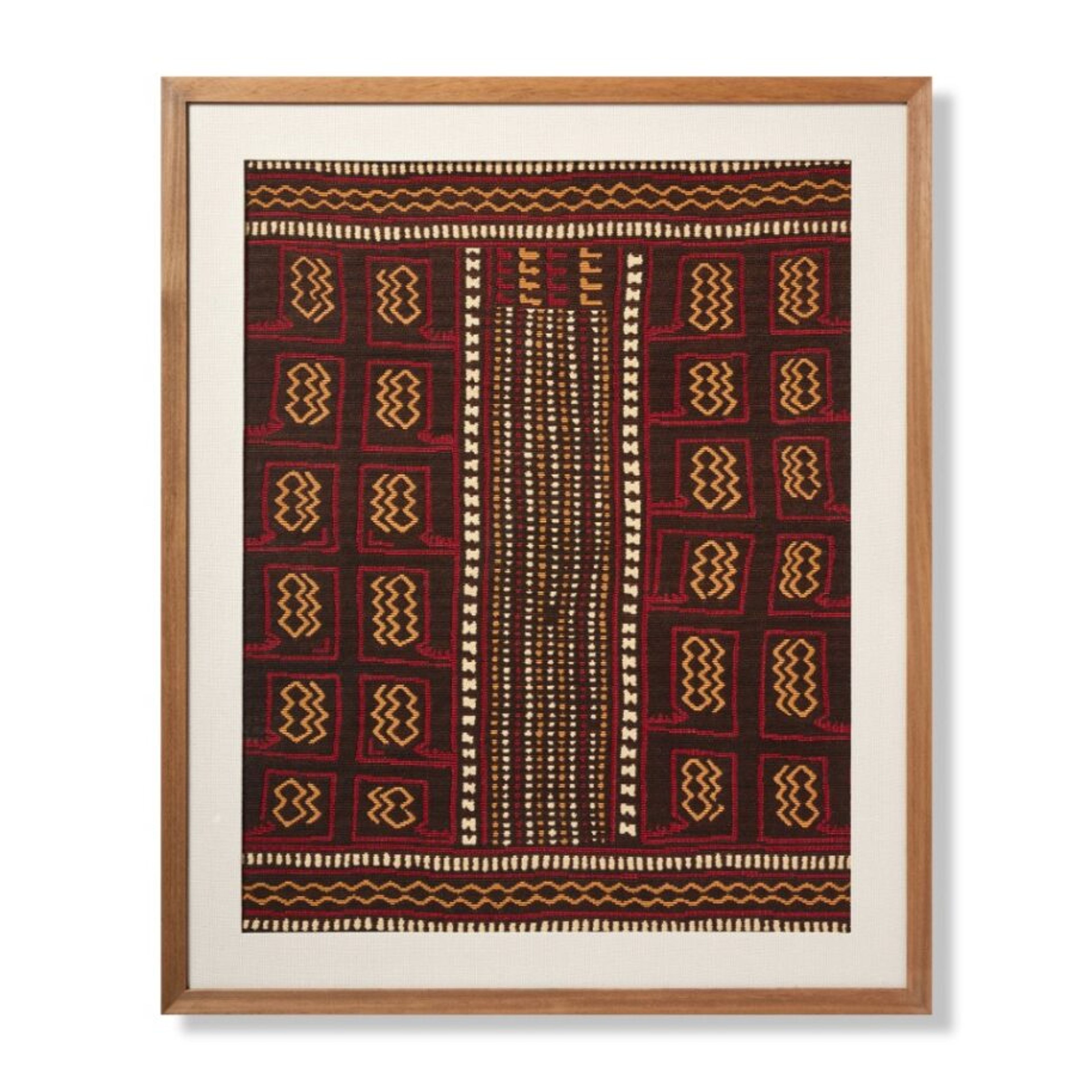 Bassa Bohemian Burgundy Ivory Wall Art Decor